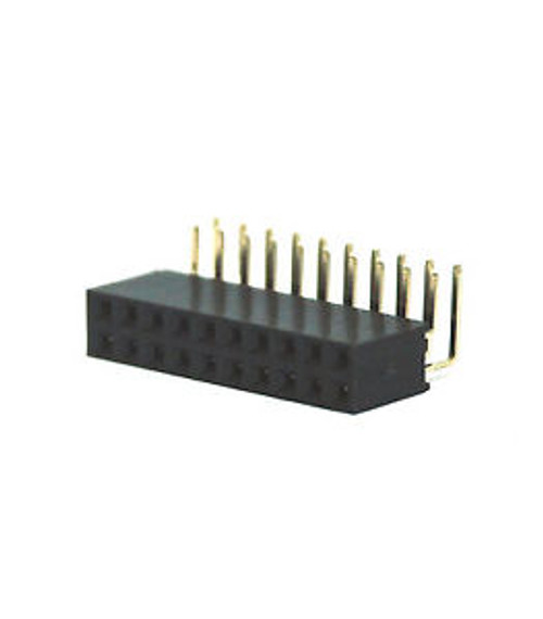 200pc Pin Female Header Dual 2.54x2.54mm H=8.5mm Right Angle 90° 2x20p 2x20 40p