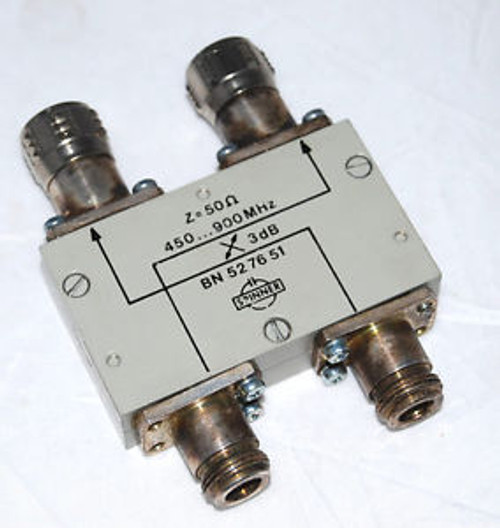 SPINNER RF DIRECTIONAL COUPLER 3DB 50OHM CONNECTORS  N  450-900Mhz