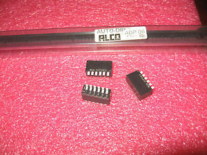 QTY: 100 UNITS P/N ADP06S Switch DIP OFF ON SPST 6 Piano 6 PINS SMD