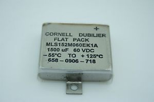 Cornell Dubilier Flat-Pack Capacitor MLS152M060EK1A 1500uF 1.5mF 60VDC Mil-Spec