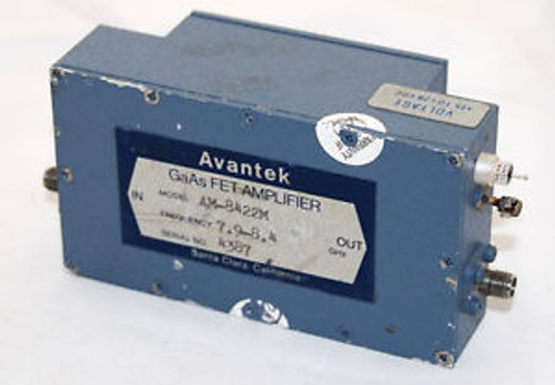 AVANTEK GaAS FET AMPLIFIER RF COAXIAL AM-8422M 7.9-8.4Ghz SMA(F) 15-28VDC