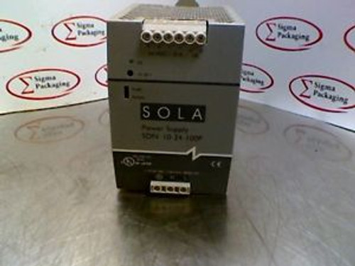 Sola SDN 10-24-100P Power Supply 115/230 VAC, 5.0/2.0 A 50/60 Hz Out: 24VDC/10A