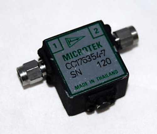 MICROTEK COAXIAL RF ISOLATOR CIRCULATOR TESTED 3.65-8.3Ghz WIDEBAND ISOLATOR SMA
