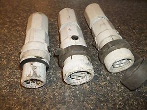 3- Crouse Hinds  Plugs 250vdc  600vac 2 ct.- NPR3464  plus 1ct.- NPR3484 30 amps