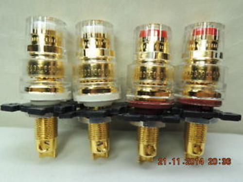 Four pieces of WBT 0765 speaker binding post, brand new.