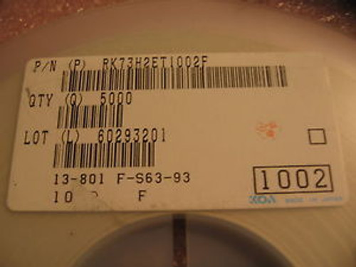 QTY: 5000 UNITS P/N RK73H2E1002F Thick Film Resistor 10.0K 1210 1% 1/3W 100ppm