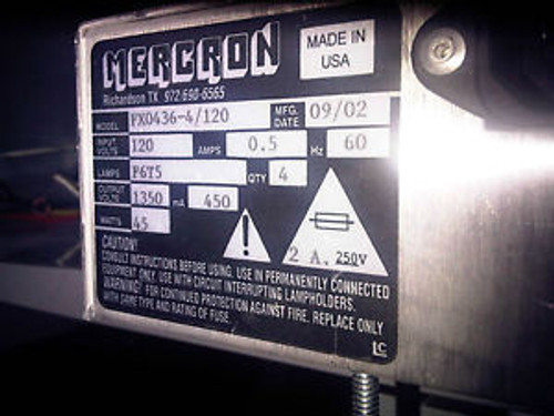 Mercron FX0436-4/120 lamp power supply 120V
