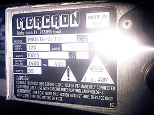 Mercron FN0416-2/120 fluorescent lamp controller 120V