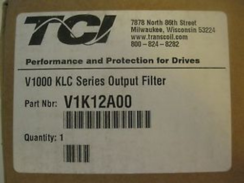 TCI V1000 KLC Series Output Filter, V1K2A00 (New in mfg sealed box)