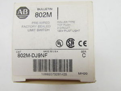 A-B Allen Bradley 802M-DJ9NF Wired Sealed Limit Switch