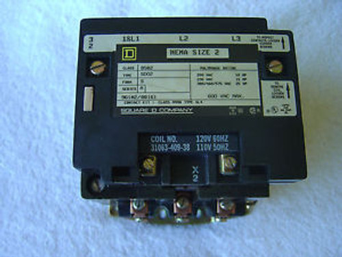 Square D Contactor    8502 SD02      Size 2
