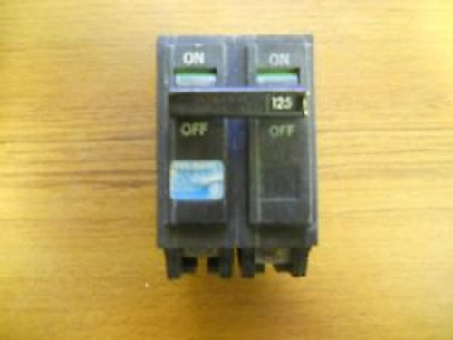 GENERAL ELECTRIC 125 AMP 2 POLE CIRCUIT BREAKER THHQL21125   ......... OO-37