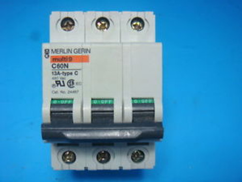 NEW SQUARE D MG24467, C60N SUPPLEMENTARY PROTECTOR 480Y/277V 13A 3P, NEW IN BOX