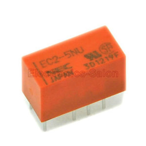 100x NEC EC2-5NU DIP Signal Relay,DC 5V,Slim Type,DPDT/2 Form C