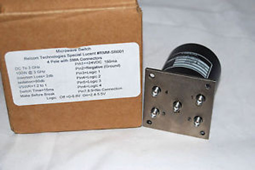 MICROWAVE COAXIAL SWITCH DC-3Ghz SMA 100W 24VDC NEW ( LORAL - ALCATEL )