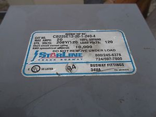 STARLINE TRACK BUSWAY CB225E12-20-1-240-4 20 AMP DUAL BREAKERS