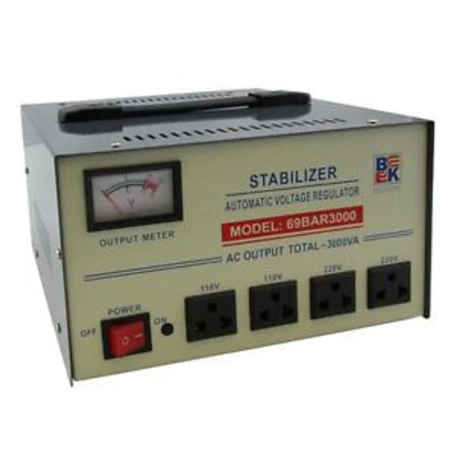 BK 69BAR3000 Automatic 3000 Watt Voltage Stabilizer
