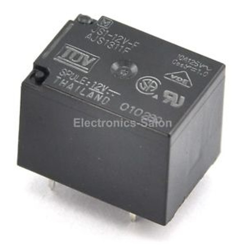 100x Panasonic JS1-12V-F 10A Cubic Type Power Relay, SPDT / 1 Form C, DC 12V.