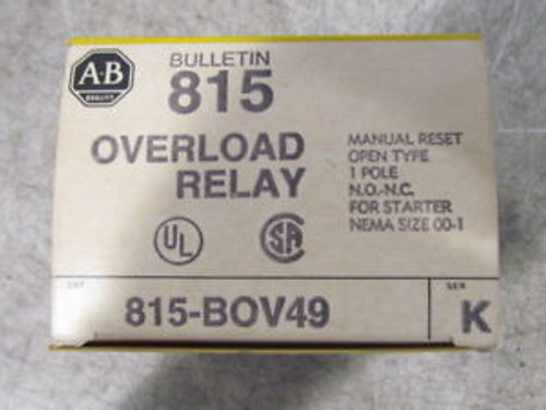 Allen Bradley 815-BOV49 B0V49 Overload Relay NEW in BOX