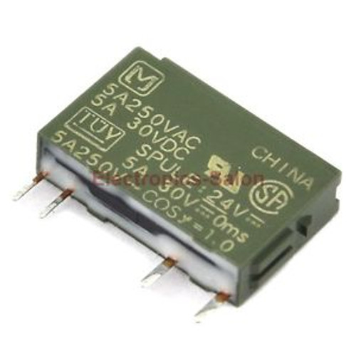 50x Panasonic PA1a-24V 24VDC SPST 5 Amps Slim Power Relay.