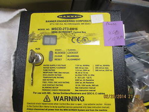 BANNER  MSCD- 2T3-69016  MINI SCREEN CONTROL BOX