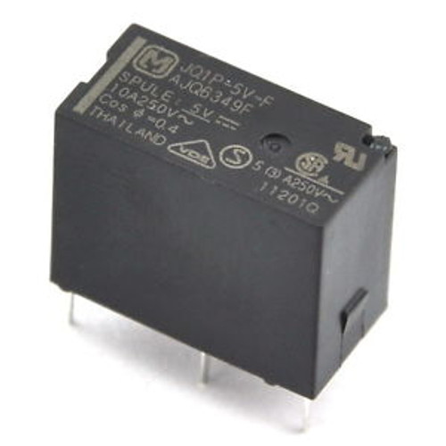 100x Panasonic JQ1P-5V-F 10A Small Power Relay, SPDT / 1 Form C, DC 5V.