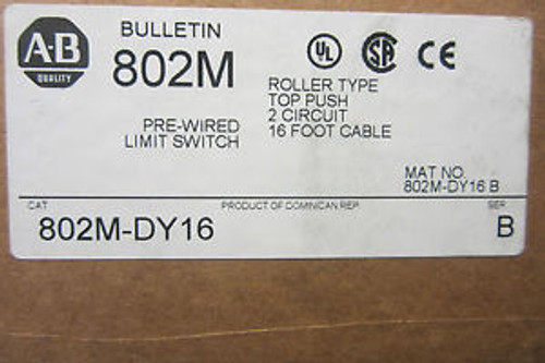 NEW ALLEN BRADLEY 802M-DY16 PREWIRED LIMIT SWITCH 802MDY16