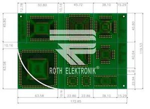 5x RE460 - SMD Multiadapter FR4 Chem. Au PLCC QFP Roth Elektronik