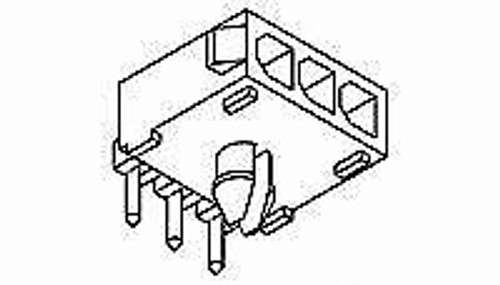 Headers & Wire Housings HEADER 3 POS R/A TIN IN-LINE (50 pieces)