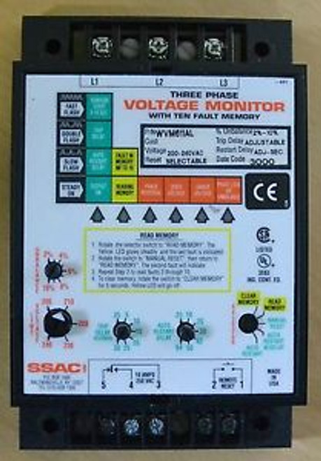 SSAC 3-phase Voltage monitor WVM611AL