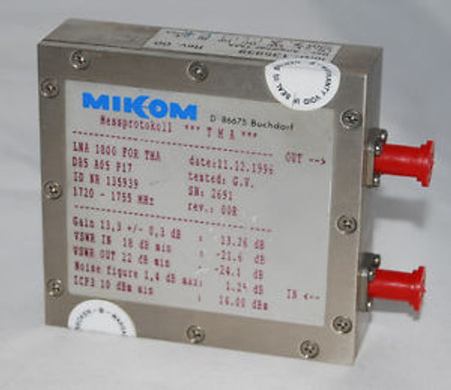 MIKOM RF LOW NOISE AMPLIFIER 1720-1755Mhz