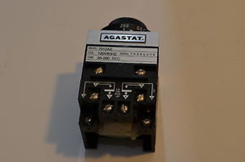 NEW AGASTAT, TIMING RELAY, MODEL 7012AE.COIL 120VAC, TIME 20-200 SEC.  (BIN 40)