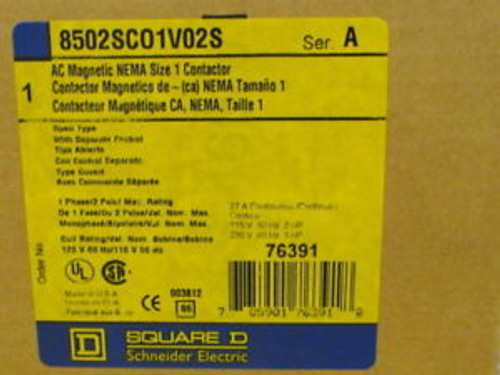 Square D 8502SC01V02S Ser A Size 1 Contactor New