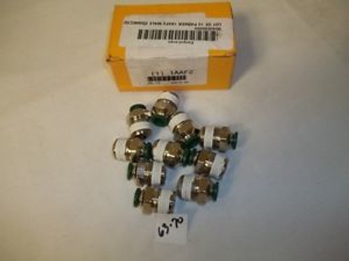 Box of (10) Parker 1AAF2 Male Connectors Hex 7/8 Tube 3/8 Pipe 1/2