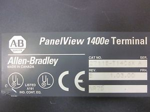 Allen Bradley Panelview 1400e CPU unit.  Tested