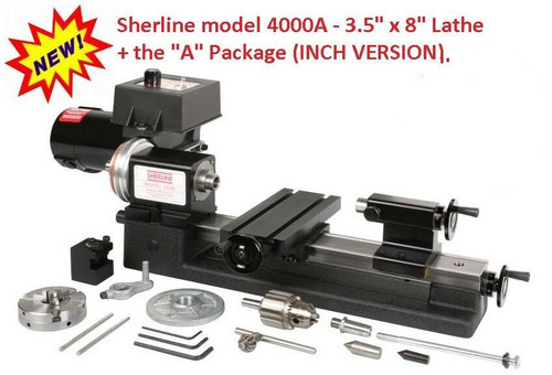 Sherline 4000A-Dro Or  Metric 4100A-Dro - 8 Mini Lathe  Made In The Usa