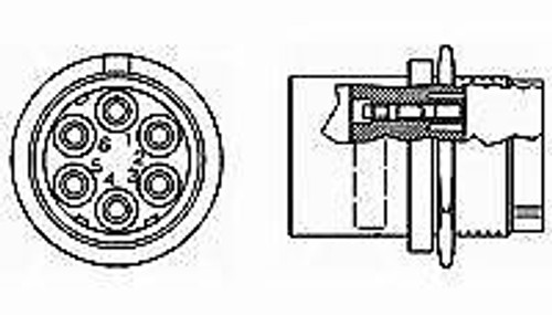 Standard Circular Connector 4 CAV FLANGED RECEPT KIT