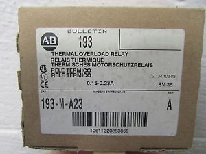 Allen-Bradley 193-M-A23 Thermal Overload Relay Series A