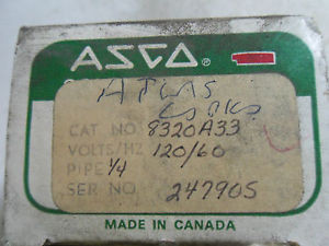 (S1-4) 1 NEW ASCO 8320A33 SOLENOID VALVE