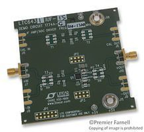 LINEAR TECHNOLOGY DC1774A-C DEMO BOARD, LTC6431-15 GAIN BLOCK IF AMPLIFIER