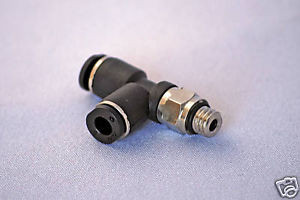 10 MINI Push In Fittings Run T Male 4mm OD - M6 Thread
