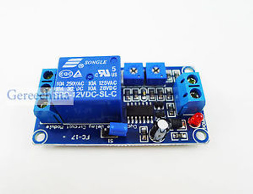 10pcs DC 12V Cycle Delay Relay Switch Module 250V AC 10A/ 30V DC 10A for arduino