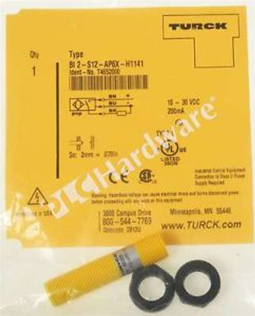 New Sealed Turck BI2-S12-AP6X-H1141 Inductive Sensor 12 mm 3-Wire DC PNP Qty