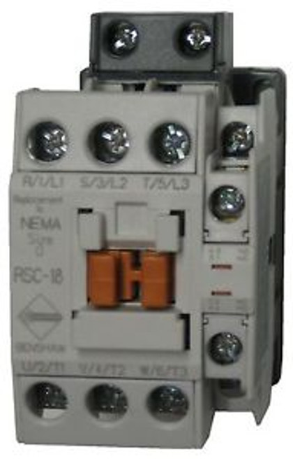 Benshaw RSC-18-6AC120 3 pole 18 AMP contactor with 120 volt AC coil