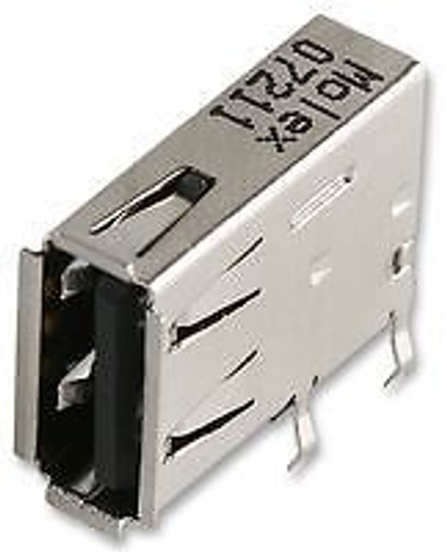 MOLEX 67329-8000 CONNECTOR, USB A, RECEPTACLE, 4POS, THT (100 pieces)