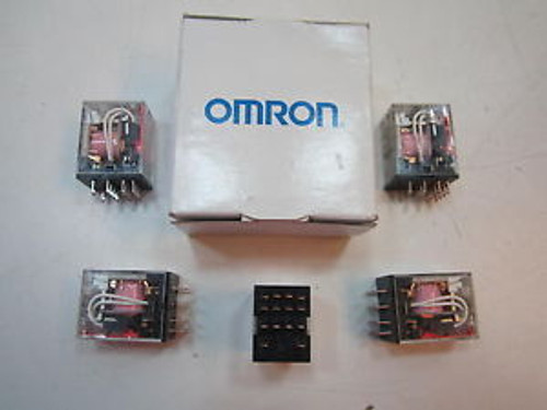 5 OMRON MY4N-AC110/120(S) Square 120VAC 14 Pin Neon Relays NEW