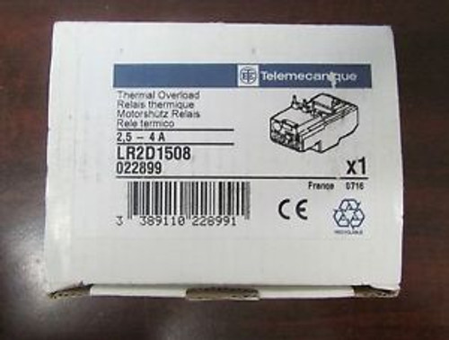 TELEMECANIQUE LR2D1508 Thermal Overload Relay 2.5-4 AMP 022899