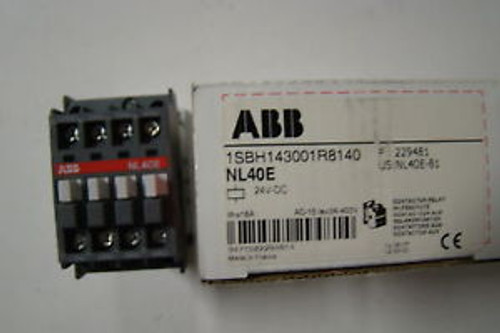 ABB 1SBH143001R8140  NL40E Contactor Relay 24vdc - New