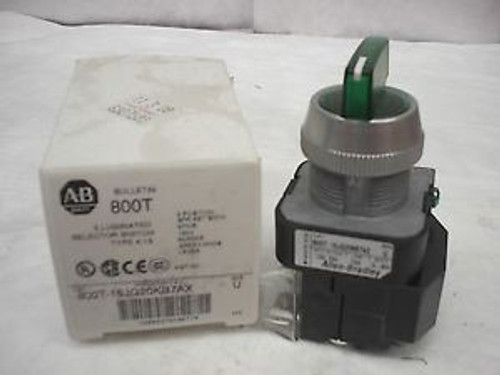 Allen Bradley 800T-16JG20KB7AX green 3 position illuminated selector switch