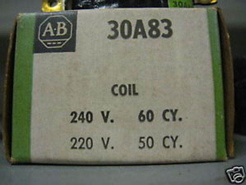 ALLEN BRADLEY 30A83 COIL 240 VOLT 60 CY NEW IN BOX